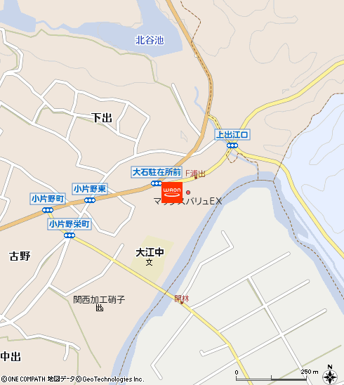 マックスバリュエクスプレス松阪大石店付近の地図
